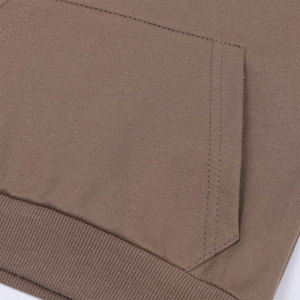 Sweat-shirt à capuche de couleur unie pour bébés garçons, manches longues, décontracté, en coton mi-lourd avec poche avant, vêtements d'automne - Product Image 5