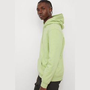 Sweat-shirts pour hommes de qualité supérieure, couleur vert clair, coupe classique, tissu 100% polaire, couleur unie, design avec poche kangourou, pour un usage quotidien - Product Image 2