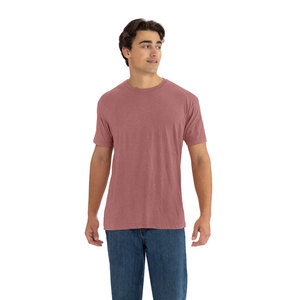 6210 CVC Plus Size Knitted <b>Men's</b> Casual Cotton/Bamboo Fiber T-<b>Shirt</b>-Breathable Quick Dry <b>Collarless</b> Short Sleeve - Product Image 1