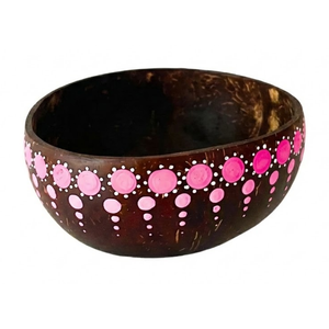 Bol en noix de coco laqué - Incrustation florale complexe en nacre - Héritage vietnamien - Product Image 2