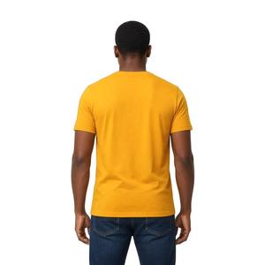 เสื้อยืดคอกลมแขนสั้นผู้ชายสีทองพร้อมลายกราฟิกตัวอักษรกรีกสีน้ำตาล เสื้อยืดผ้าฝ้ายลำลองสำหรับกลุ่มนักศึกษาในมหาวิทยาลัยทุกคน - Product Image 2