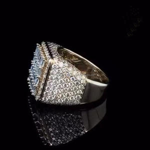 Anillo de Boda de Lujo Clásico con Diamantes de Moissanita Helados, Estilo Hip Hop, para Hombre y Mujer, Plata de Ley 925, Brillante, para Regalos de Aniversario - Product Image 3