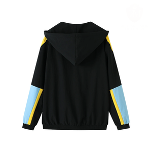 Nueva Chaqueta Cortavientos Ligera Personalizada de la Universidad del Sur en Contraste Negro y Azul Cielo para Uso en Fraternidades, Pedidos al por Mayor para el Campus - Product Image 2