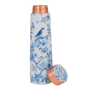 Bouteille en cuivre imprimée émail, bénéfique pour la santé, idéal pour les cadeaux quotidiens, bouteille d'eau chaude au design moderne, prix abordable - Product Image 1