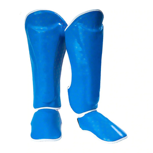 Protège-tibias de boxe unisexe en PU écologique, épaisseur 1 cm, résistants à l'usure, équipement de protection pour l'entraînement aux arts martiaux - Product Image 2