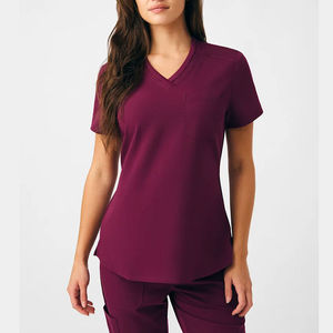 Tenues d'infirmière unisexes en tricot à col en V, personnalisables avec logo, confortables et très demandées - Product Image 1