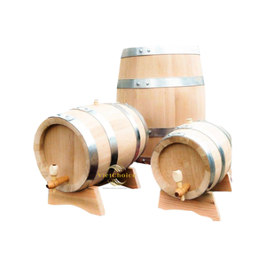 Baril en bois de chêne naturel traditionnel pour le vieillissement du vin, du whisky et des boissons lors du camping, durable, capacité de 12 L - Product Image 2