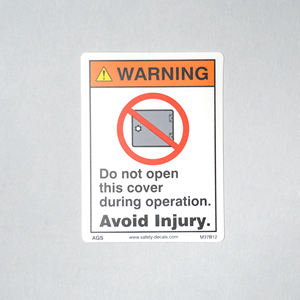 Advertencia: No Abrir Esta Cubierta, Etiqueta Adhesiva de Seguridad Operativa, Calcomanía M37, Protección para Maquinaria y Equipos Industriales, Alerta de Seguridad - Product Image 3