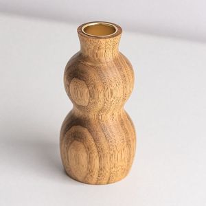 เชิงเทียนไม้ทำมือแบบใหม่ สไตล์โมเดิร์น สำหรับตกแต่งโต๊ะกลางบ้าน - Product Image 5