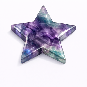 Pierre étoile sculptée en fluorite multicolore pour la décoration Feng Shui, l'amour, la guérison, la méditation, l'énergie Reiki - Fournisseur en gros - Product Image 1