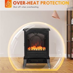 Electric Fireplace Heater Comfortable Home Heating Solution with Realistic Fire Effect - Product Image 2