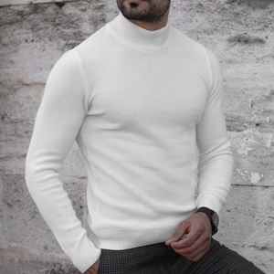 Fashionable Mens Turtle High Neck Fashionwear High Quality Quick Stylish Design Pullover Streetwear Knitted Long Sleeve Apparel - Product Image 4