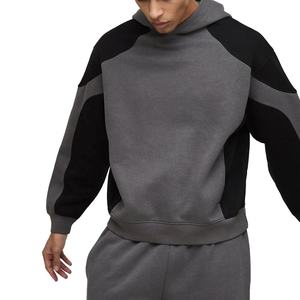 Conjunto de Sudadera con Capucha y Pantalones Deportivos para Hombre, Estilo Color Block, Oversize, de Felpa Pesada, Lisos, con Corte Holgado y Acampanado, Estilo Urbano - Product Image 2