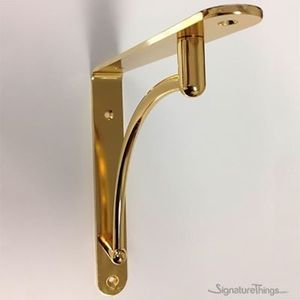 Support d'angle triangulaire mural en laiton fait main de qualité supérieure pour décoration intérieure moderne et luxueuse, idéal pour la maison et l'hôtellerie - Product Image 2