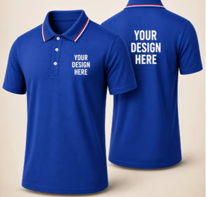Camiseta de Hombre con Logotipo Personalizado, Manga Corta, Tejida, Casual, con Botones al Frente, Impresión Serigrafiada, Secado Rápido, 100% Algodón y Spandex, Corte Regular, 320g - Product Image 1