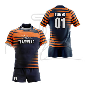 Uniforme de Rugby de Alta Calidad, Talla Grande, Nuevo Diseño, Manga Corta, 100% Poliéster, Secado Rápido y Transpirable - Product Image 6