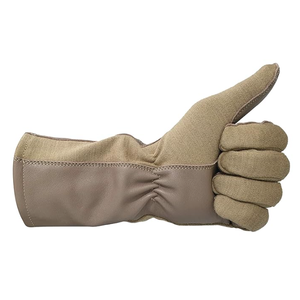 Gants de pilote en cuir et tissu tricoté en aramide personnalisés, confortables et légers - Product Image 6