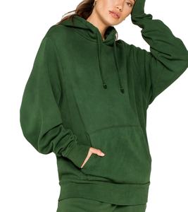 Sweat à capuche avec impression de logo personnalisable et délavé à l'acide pour femmes, coupe ajustée, prix d'usine, couleur unie, concevez votre propre sweat à capuche - Product Image 1