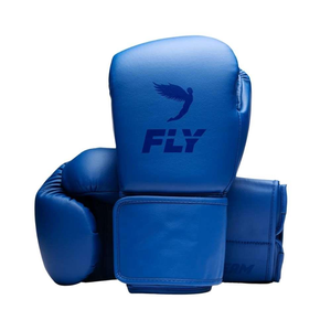Fly Boxing Gloves Blue Kickboxing Gloves Made with Real Leather Fly Sparring Gloves High-Density Protective <b>Foam</b> <b>Padding</b> Gloves - Product Image 1