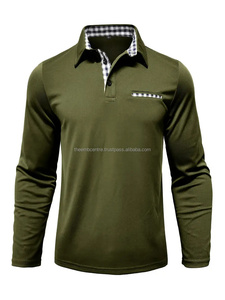 Camiseta de polo de golf para hombre de alta calidad hecha a medida con logotipo de secado rápido con cuello en V polos de algodón blanco, polos para hombre - Product Image 2