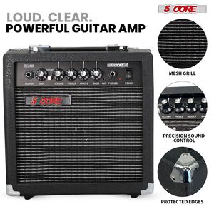Amplificateur de guitare électrique portable 20W avec haut-parleur intégré de 6,5 pouces et prise casque auxiliaire - Product Image 5