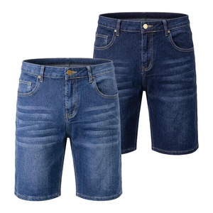 Nuevos Pantalones Cortos de Mezclilla Vintage para Hombre, Estilo Urbano, Pierna Recta, Cintura Media, Casuales, Verano, Lavado Claro, Tela de Algodón Transpirable, Tejido, OEM, ODM - Product Image 6