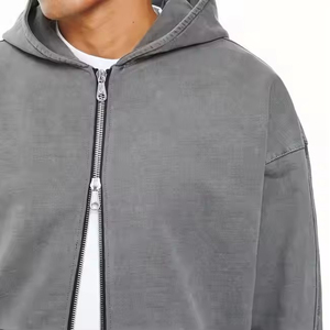Sweat à capuche homme 2026 en coton 100% de haute qualité, grammage lourd, délavé à l'acide, séchage rapide, prix abordable - Product Image 4