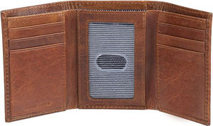 Portefeuille en cuir pour homme de style vintage, matériau souple et durable, classique à deux volets, logo personnalisé, couleur et taille SALUBRIOUS SPORTS pour SPORTS - Product Image 2