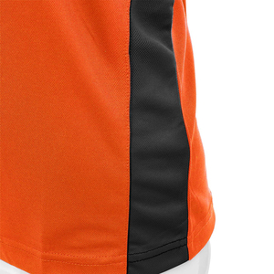 <b>Men's</b> <b>Red</b> Sporty <b>Polo</b> <b>Shirt</b> With Black Color Block Zipper Front Quick Dry Polyester Short Sleeve - Product Image 6