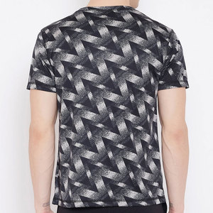 T-shirt à manches courtes pour homme en polyester/coton, col en V, toucher doux, respirant, écologique, uni, personnalisable - Product Image 3