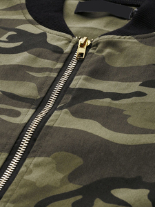 Fashion Women's Camouflage Bomber Jackets Winter and Autumn Clothes Zip up Ladies Cotton Heated Bomber Jacket Women Coats <b>Uppers</b> - Product Image 5