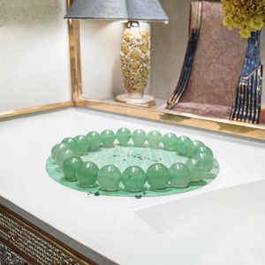 Green Aventurine Smooth Gemstone <b>Beaded</b> <b>Bracelet</b> Classic Cut Plain Natural Jewelry Unisex Anniversary Wholesale Price Per Piece - Product Image 3