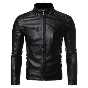Veste en cuir véritable respirante à manches longues pour homme, style streetwear, personnalisable, vente en gros - Product Image 3