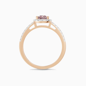 Women's Rose Gold Plated Morganite Pear Cut Engagement <b>Ring</b> Romantic Style Fine Jewelry - Product Image 2