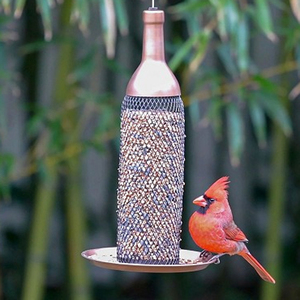 Vineyard Select Mesh Bird Feeder Outdoor <b>Garden</b> Hanging Feeder Modern Copper Mesh Bird Feeder - Product Image 5