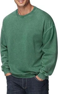 Dernier design, toutes les couleurs, sweats à capuche tendance pour hommes, sweat-shirt à col rond délavé à l'acide, 100% coton, coupe classique, sweat-shirt délavé à l'acide pour hommes - Product Image 2