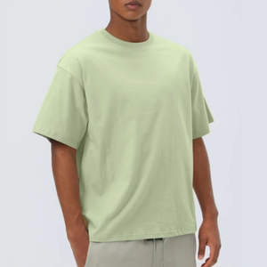 T-shirt Homme Coupe Boxy Cropped Lourd Décontracté Oversize 100% Coton T-shirt Vierge Personnalisable - Product Image 4