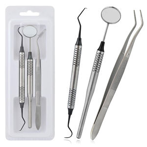 Manual Reusable Dental Examination Set 3 Stainless Steel Multi-Use <b>Instruments</b> Certified ISO13485 Compliant By Grip Surgical - Product Image 2