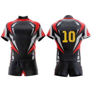Conjunto de Uniforme de Rugby de Poliéster Personalizado OEM, Camiseta y Pantalones Cortos de Rugby Transpirables de Secado Rápido para Torneos de Clubes y Equipos - Product Image 6