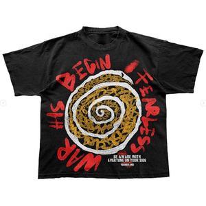 T-shirts pour hommes de qualité supérieure, 100% coton, surdimensionnés, élégants, imprimés numériquement, respirants, logo de marque personnalisé, streetwear, mode Y2K - Product Image 1