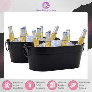 Offre incroyable sur un seau à glace ovale de 3 gallons en acier galvanisé de haute qualité pour l'hôtellerie à bas prix - Product Image 3