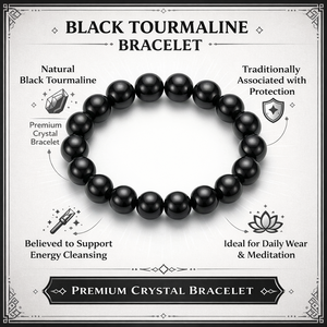 Natural Black Tourmaline 8mm Round Gemstone <b>Stretch</b> <b>Bracelet</b> Crystal Beaded <b>Bracelet</b> Wholesale Supply - Product Image 6