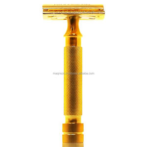 XPERSIS Professional PRO - Maquinilla de Afeitar de Seguridad para Hombre, Doble Filo, Hecha a Mano con Acero Alemán, Dorada - Product Image 4