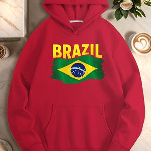 Sudaderas casual de mujer con ilustración de bandera de BRASIL - Product Image 2