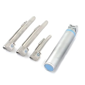 ชุดเครื่องมือส่องกล่องเสียงแบบ LED สแตนเลสสตีล ได้รับการรับรองมาตรฐาน CE พร้อมใบมีดตรง 4 ใบ สำหรับการใส่ท่อช่วยหายใจในโรงพยาบาลและสัตว์ โดย Tegra - Product Image 6