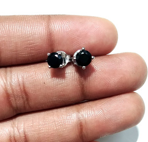 Pendientes de Plata de Ley 925 con Ónix Negro Natural en Engaste de Bisel, Certificados por Terceros, Joyería Elegante para Mujer, a la Moda - Product Image 5