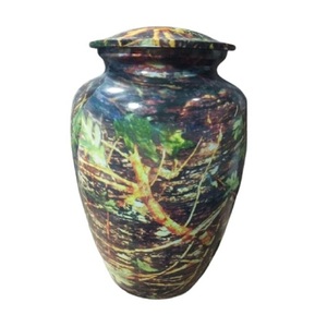High Quality Classic Aluminium Adult Cremation Urns With <b>Sticker</b> Finished Metal funeral Urns For Human Ashes - Product Image 1