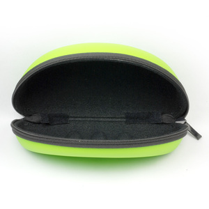 Estuche rígido protector para gafas con cremallera de cuero PU al por mayor, estuche de EVA - Product Image 4