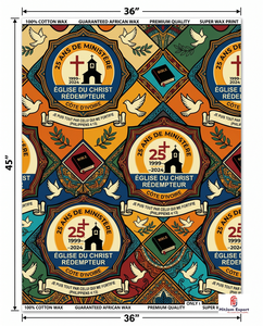 Premium Customized African Wax Print Fabric Manufacturer for Church Anniversary Convention Fundraising Event Supplier - Product Image 1