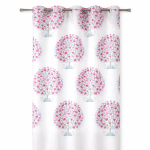 Magnifique tissu en popeline de coton peigné, imprimé floral blanc, biologique, écologique, absorbant l'humidité, respirant et léger - Product Image 2